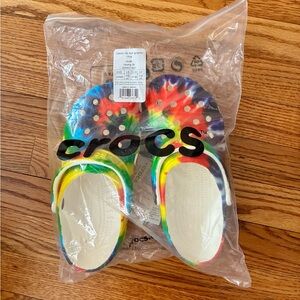 NEW CROCS Multicolor Tie-Dye Clogs